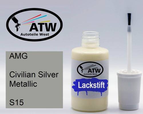 AMG, Civilian Silver Metallic, S15: 20ml Lackstift, von ATW Autoteile West.